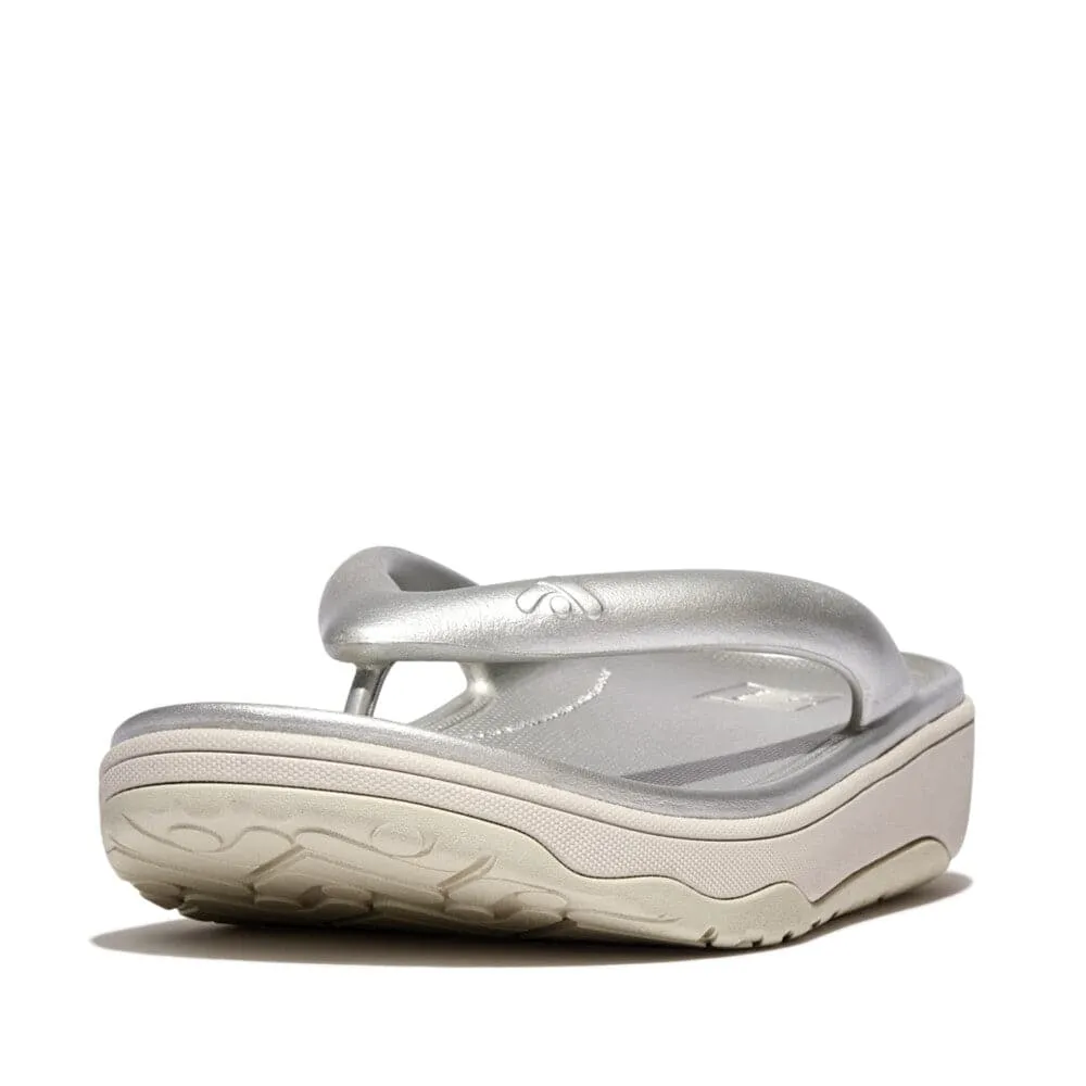 FitFlop HT5-011 Relieff Metallic Recovery Ladies Silver Toe Post Sandals