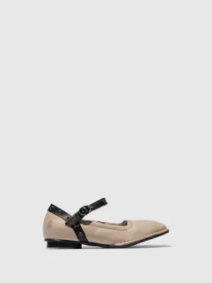 Flat Ballerinas BEWI263FLY TAUPE/BLACK