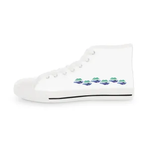 Gay Flag Kisses LGBTQ High Top Sneakers Unisex Size