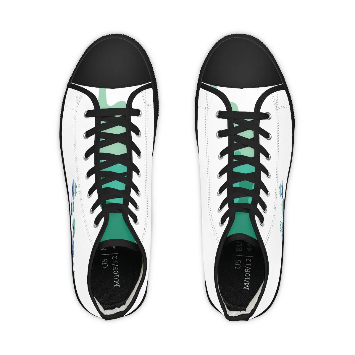 Gay Flag Kisses LGBTQ High Top Sneakers Unisex Size