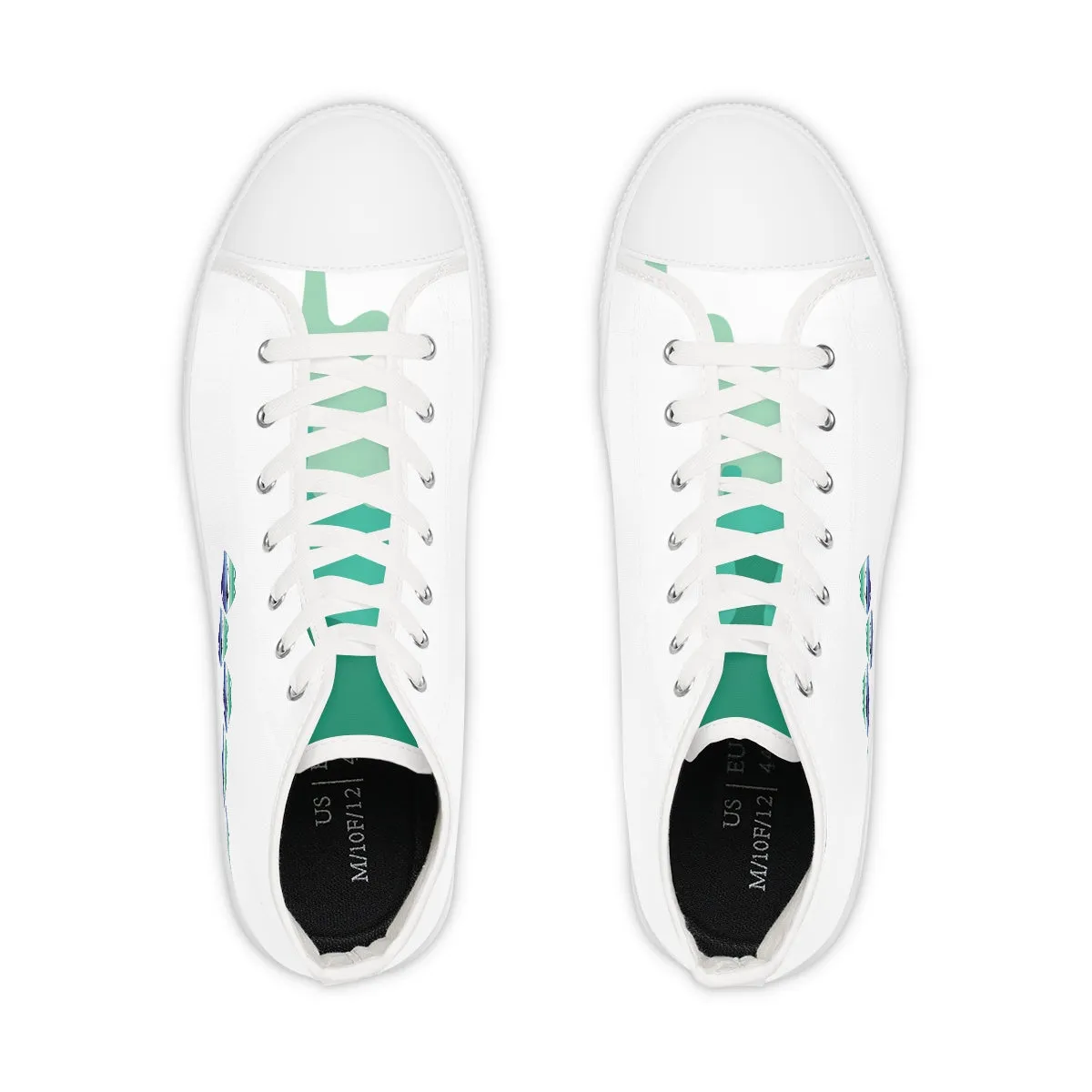 Gay Flag Kisses LGBTQ High Top Sneakers Unisex Size
