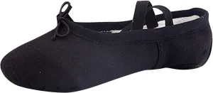 Girl's Ballet Shoes Toddler Slip-On Leather Sole Canvas Dance Slippers Yoga Training Gym Shoes Girls Ballet Slippers