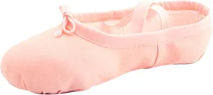Girl's Ballet Shoes Toddler Slip-On Leather Sole Canvas Dance Slippers Yoga Training Gym Shoes Girls Ballet Slippers