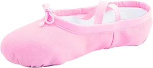 Girl's Ballet Shoes Toddler Slip-On Leather Sole Canvas Dance Slippers Yoga Training Gym Shoes Girls Ballet Slippers