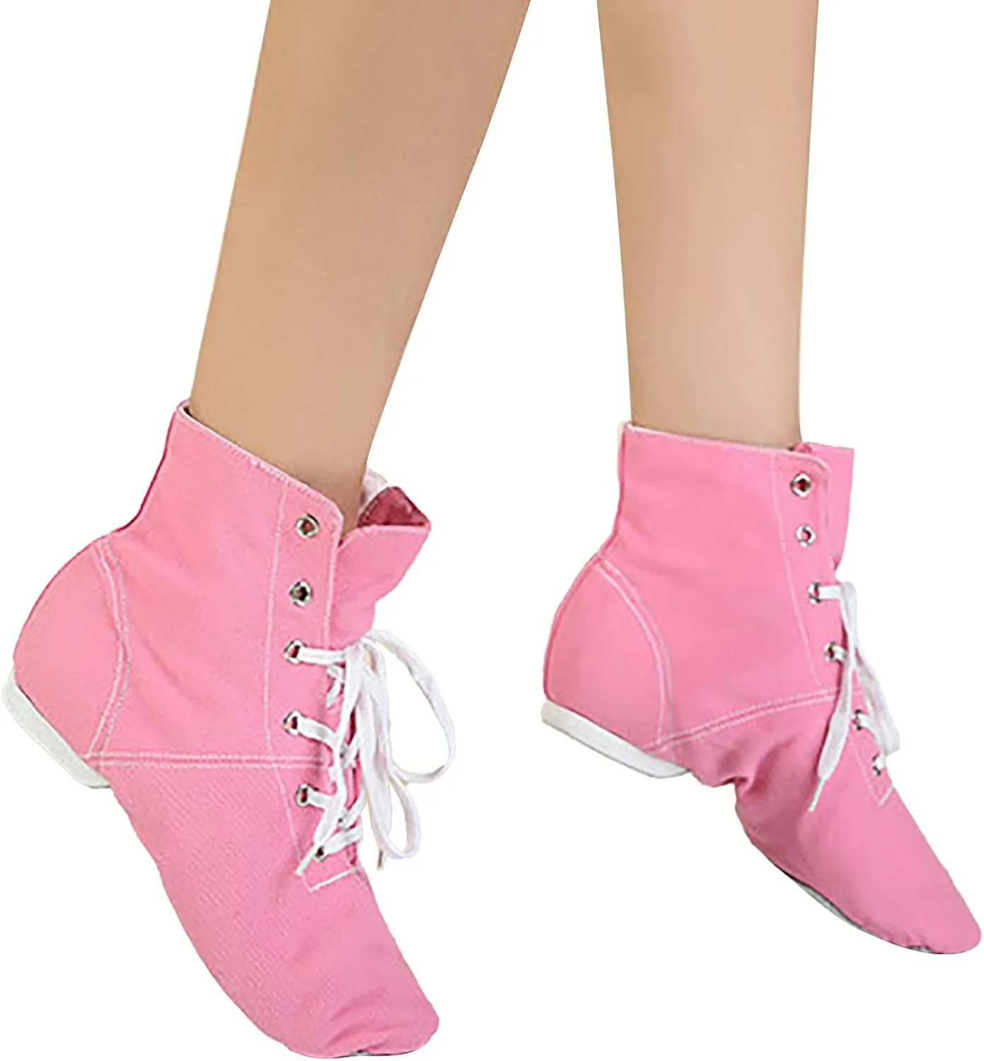 Girls Boys Ankle Boots Canvas Jazz Dancing Sneakers Ballet Dance Boots for Toddler Training Shoes Dancing Flat