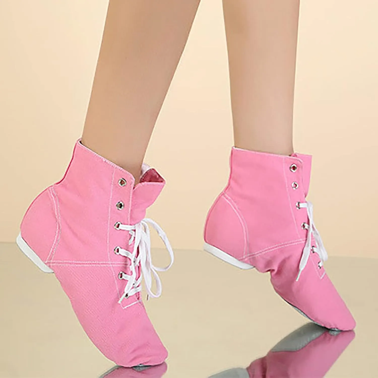 Girls Boys Ankle Boots Canvas Jazz Dancing Sneakers Ballet Dance Boots for Toddler Training Shoes Dancing Flat