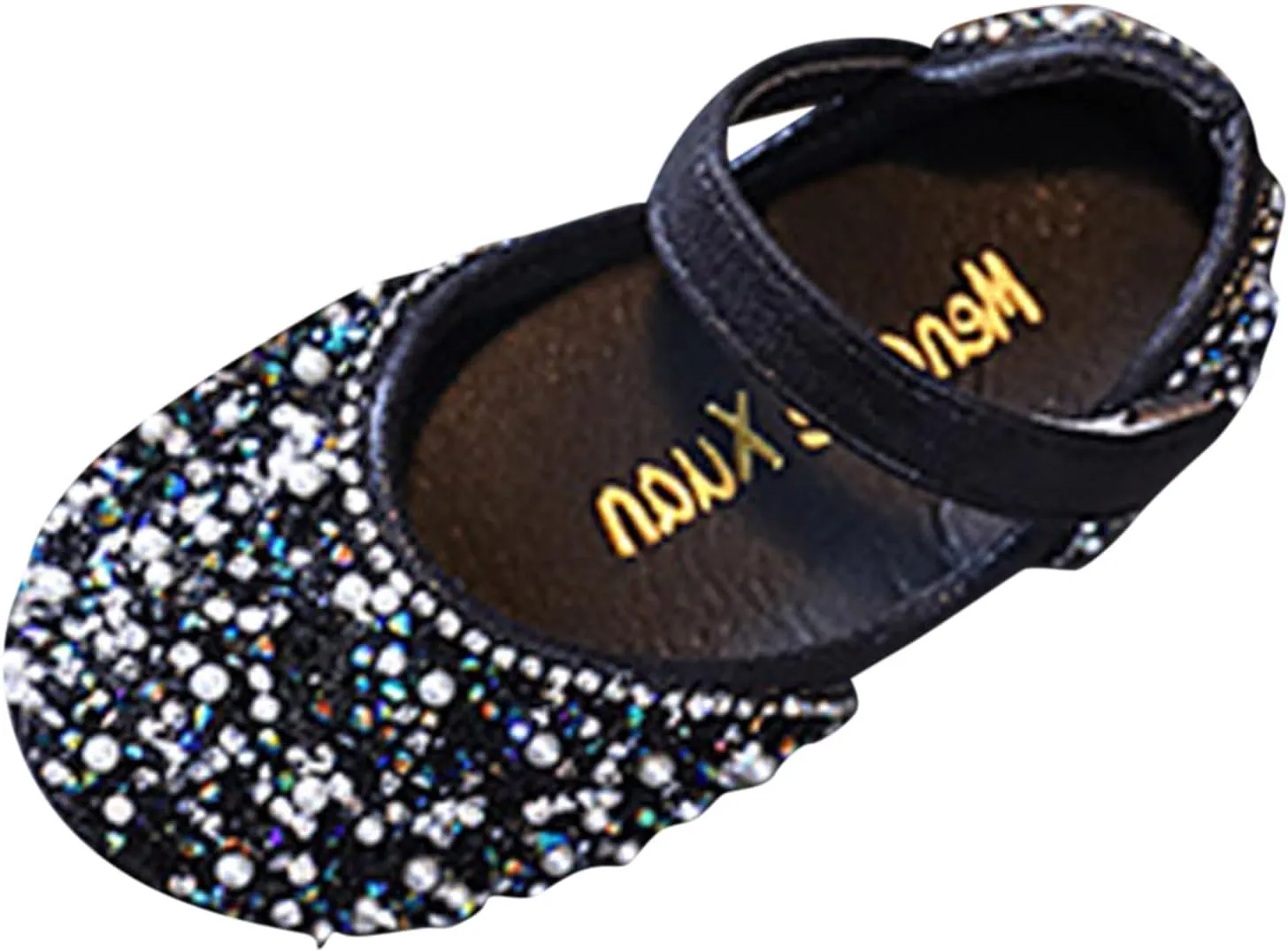 Girls Mary Jane Dress Shoes Rhinestones Flower Girl Wedding Party Shoes Ballet Flats Toddler Sandals