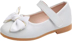 Girls Mary Jane Toddler Flower Baby Dress Shoes Little Girl Ballet Flats Bow Strap for Wedding Party School