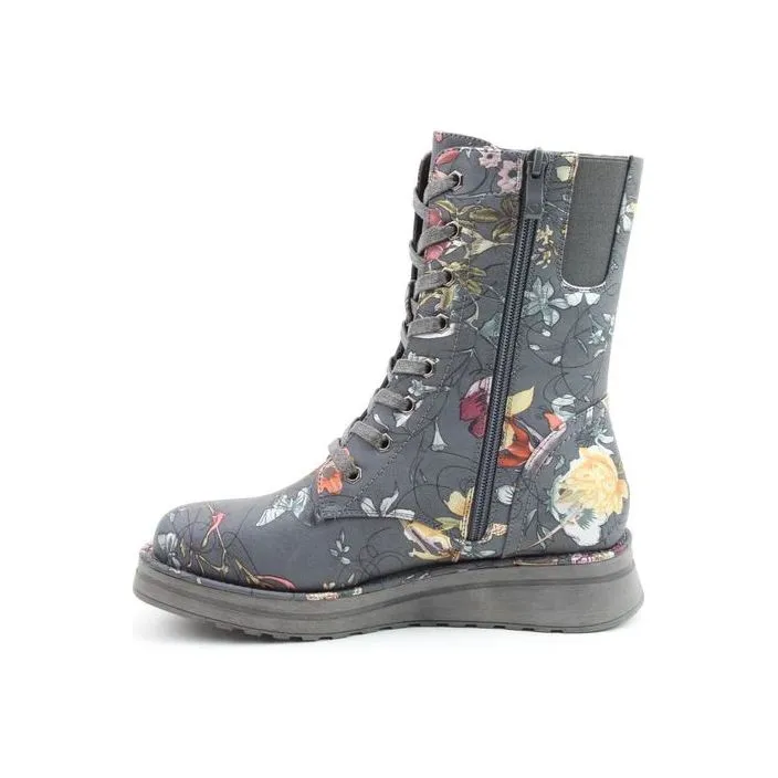 Heavenly Feet Ankle Boot  with lace and zip Martina FOREST FANTASY
