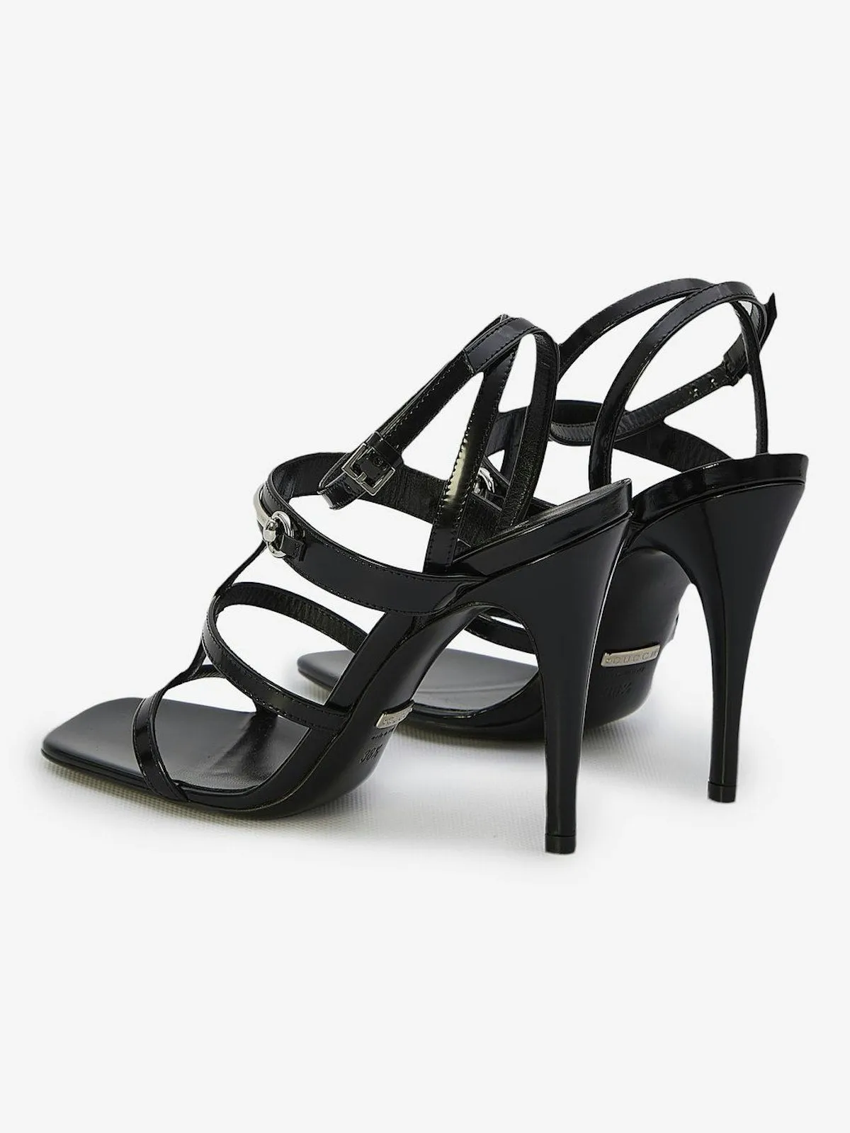 HEELED LEATHER SANDALS