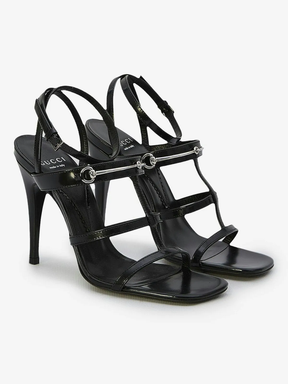 HEELED LEATHER SANDALS