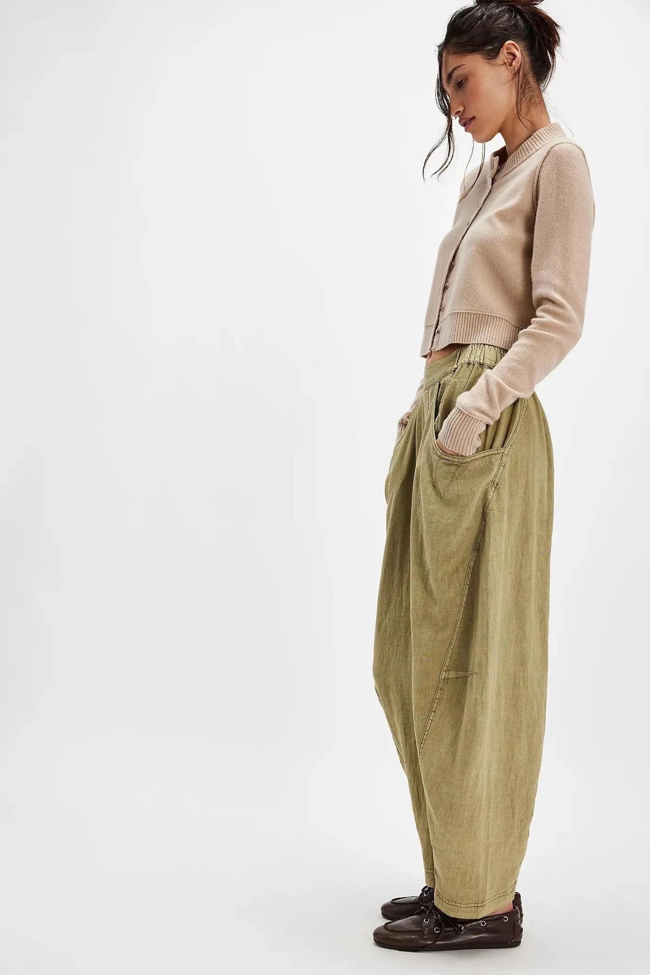 High Road Solid Pull-On Barrel Pants