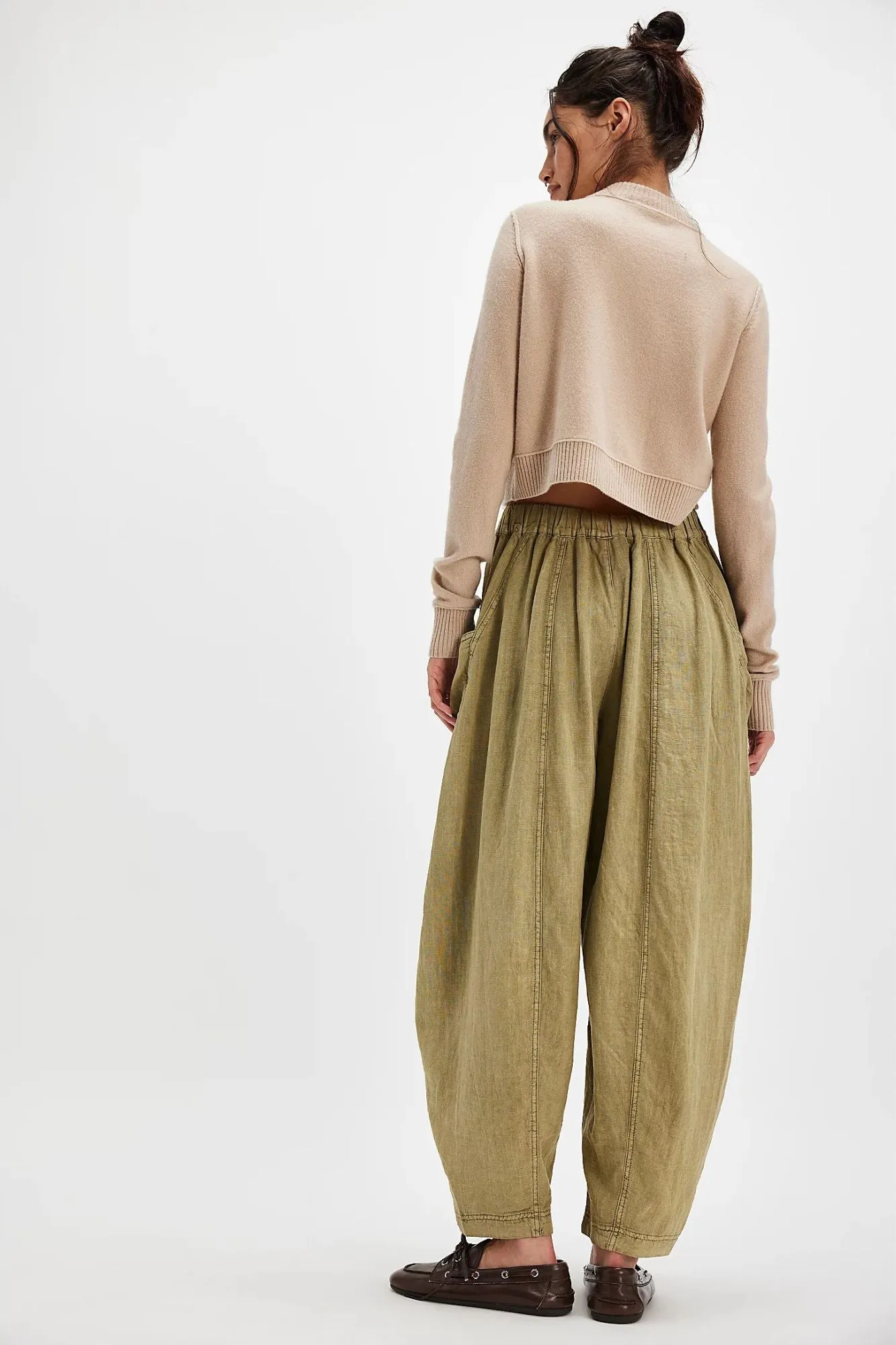 High Road Solid Pull-On Barrel Pants