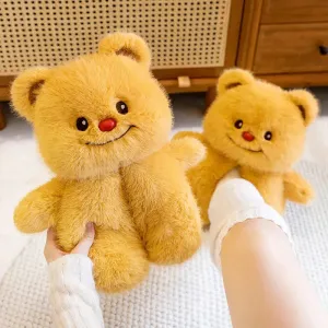 Honey Hug Butter Bear Plush Slippers