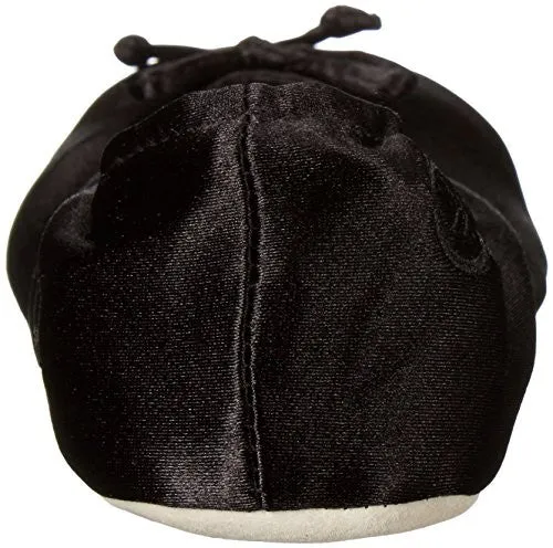 Isotoner Women's Satin Ballerina Slipper, Black, X-Large/9.5-10.5 M US