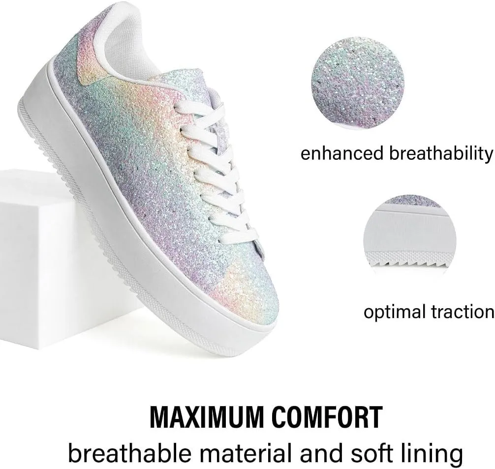 J. Adams Hero Platform Sneakers for Women - Casual Lace Up Fashion Tennis Shoes