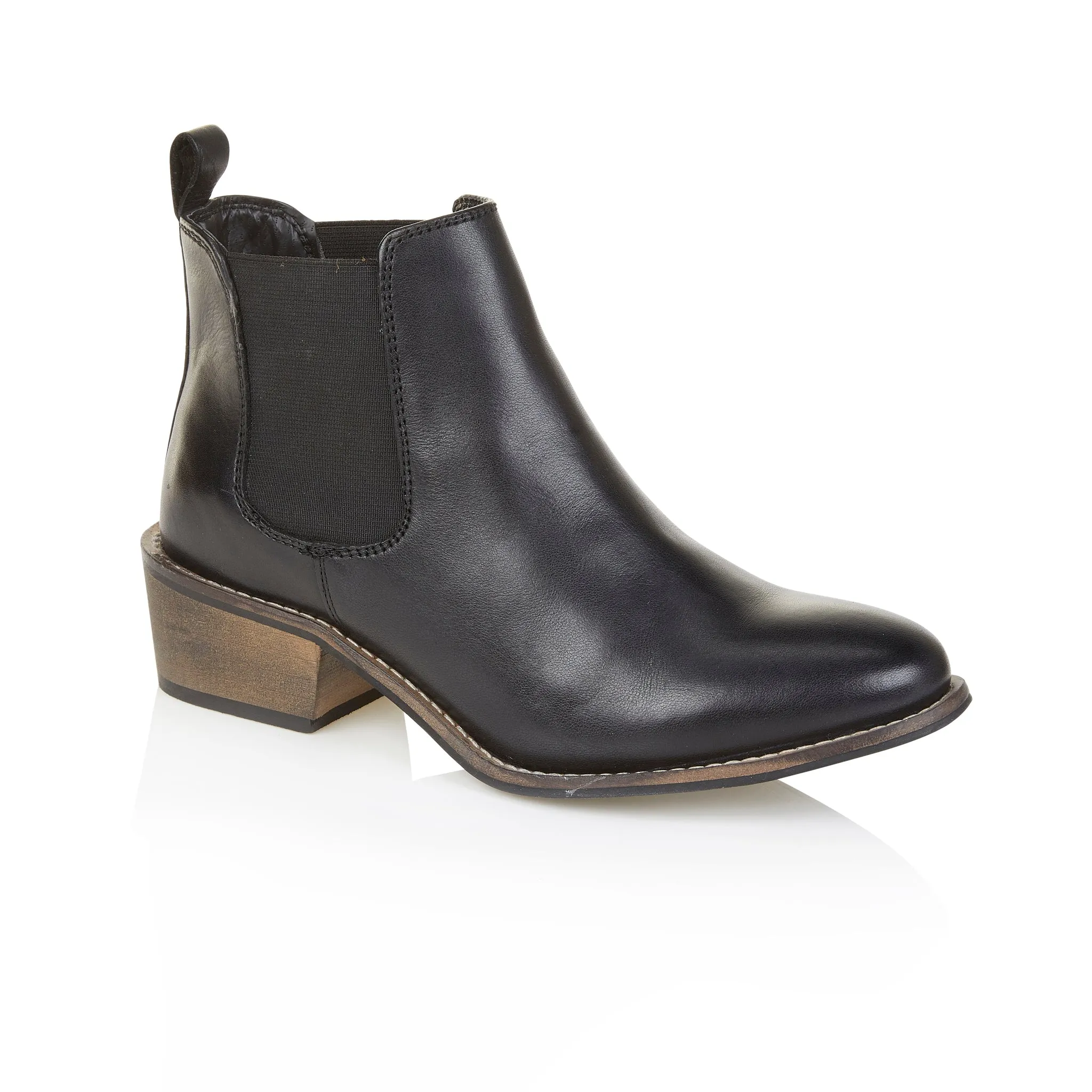 Layla Leather Chelsea Boots - Black