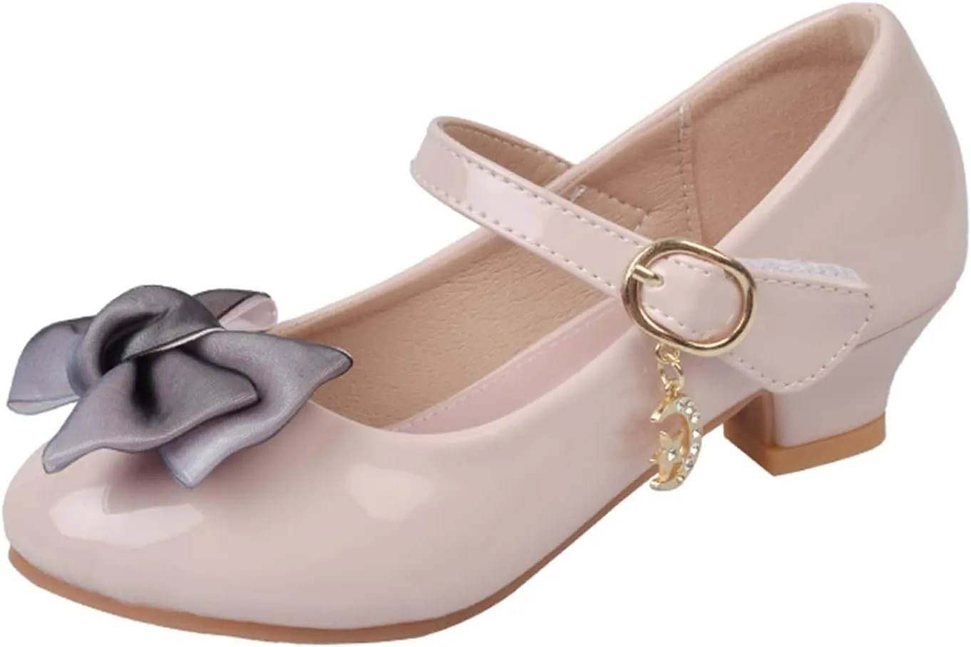 Little Girls Mary Jane Dress Shoes Bows Flower Girl Wedding School Low Heels Toddler Kids Pump Shoes