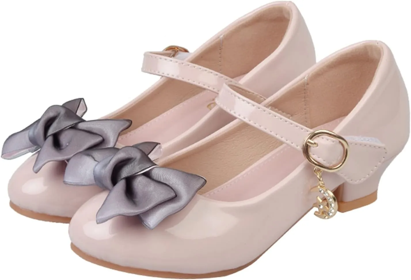 Little Girls Mary Jane Dress Shoes Bows Flower Girl Wedding School Low Heels Toddler Kids Pump Shoes