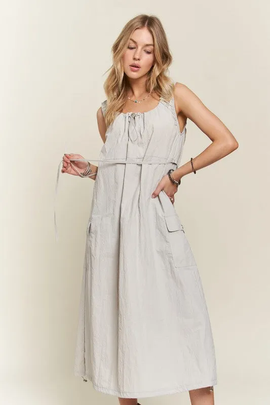 Logan Drawstring Cargo Dress