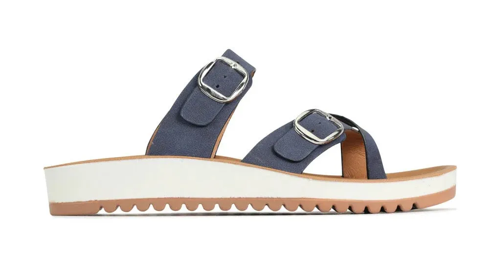 Los Carbos Nins Navy Adjustable Sandal Navy 37