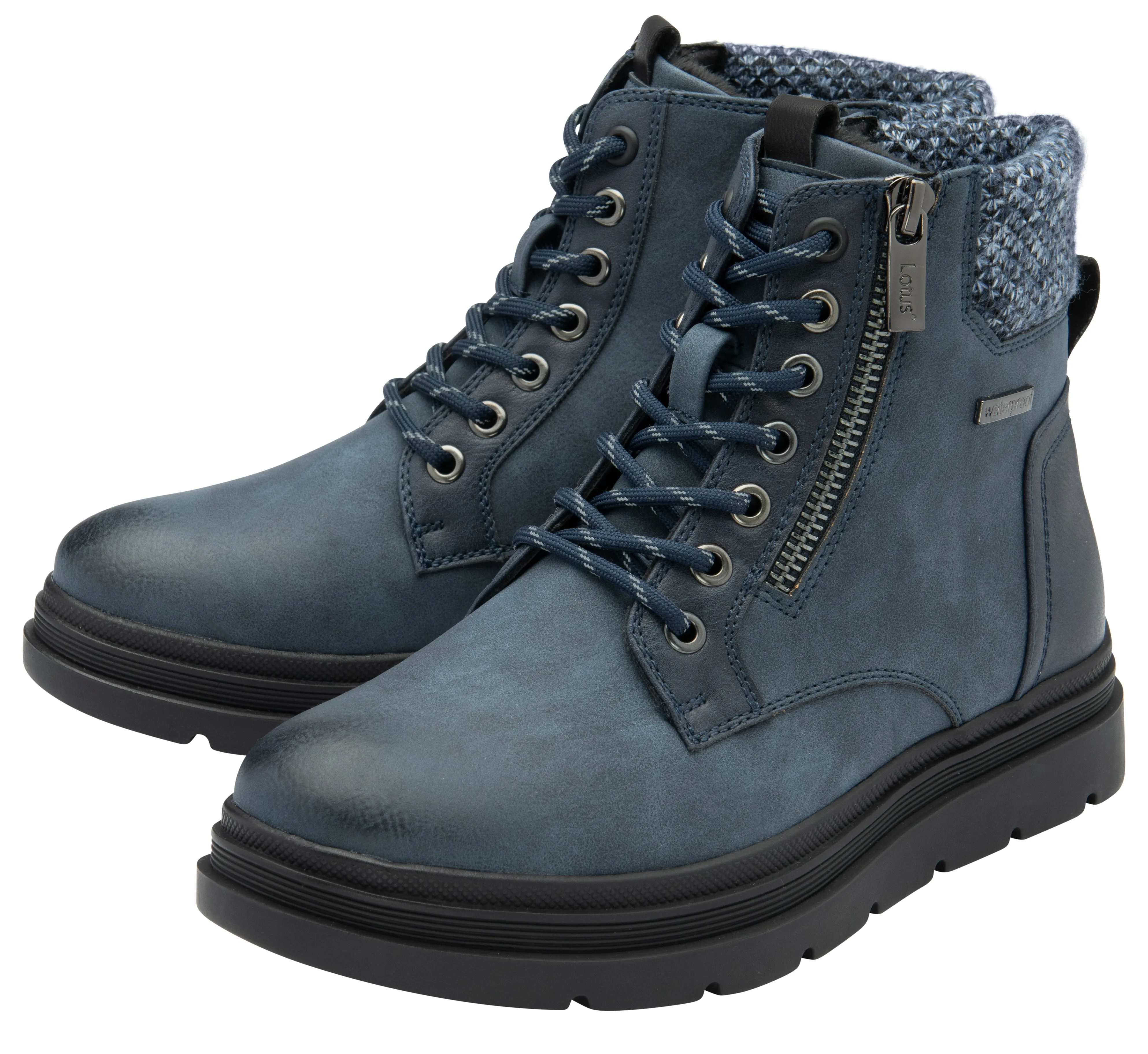Lotus Boot Saundra Waterproof Hiker style Ankle Boot ULB387 BLUE