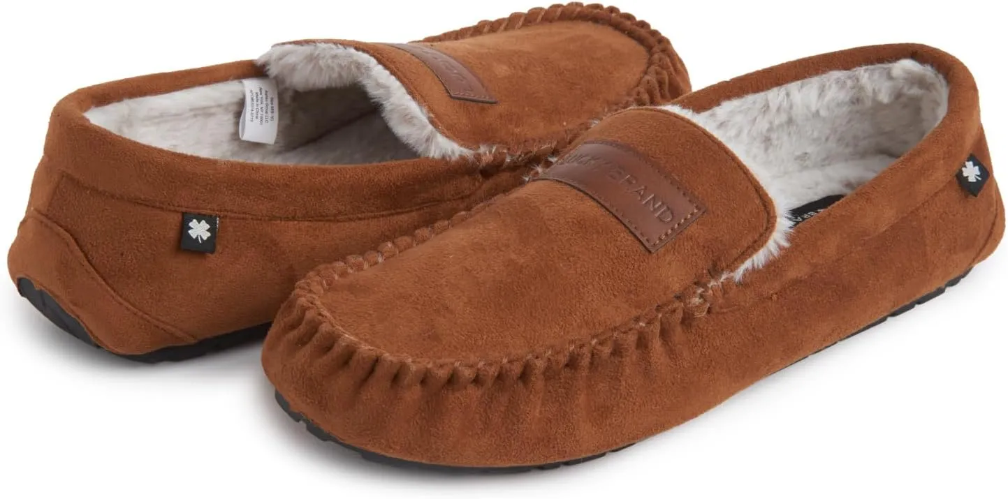 Lucky Brand Men's Moccasin Slippers  Cozy Indoor Footwear with Soft Lining
