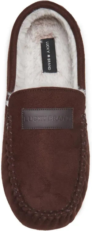 Lucky Brand Men's Moccasin Slippers  Cozy Indoor Footwear with Soft Lining