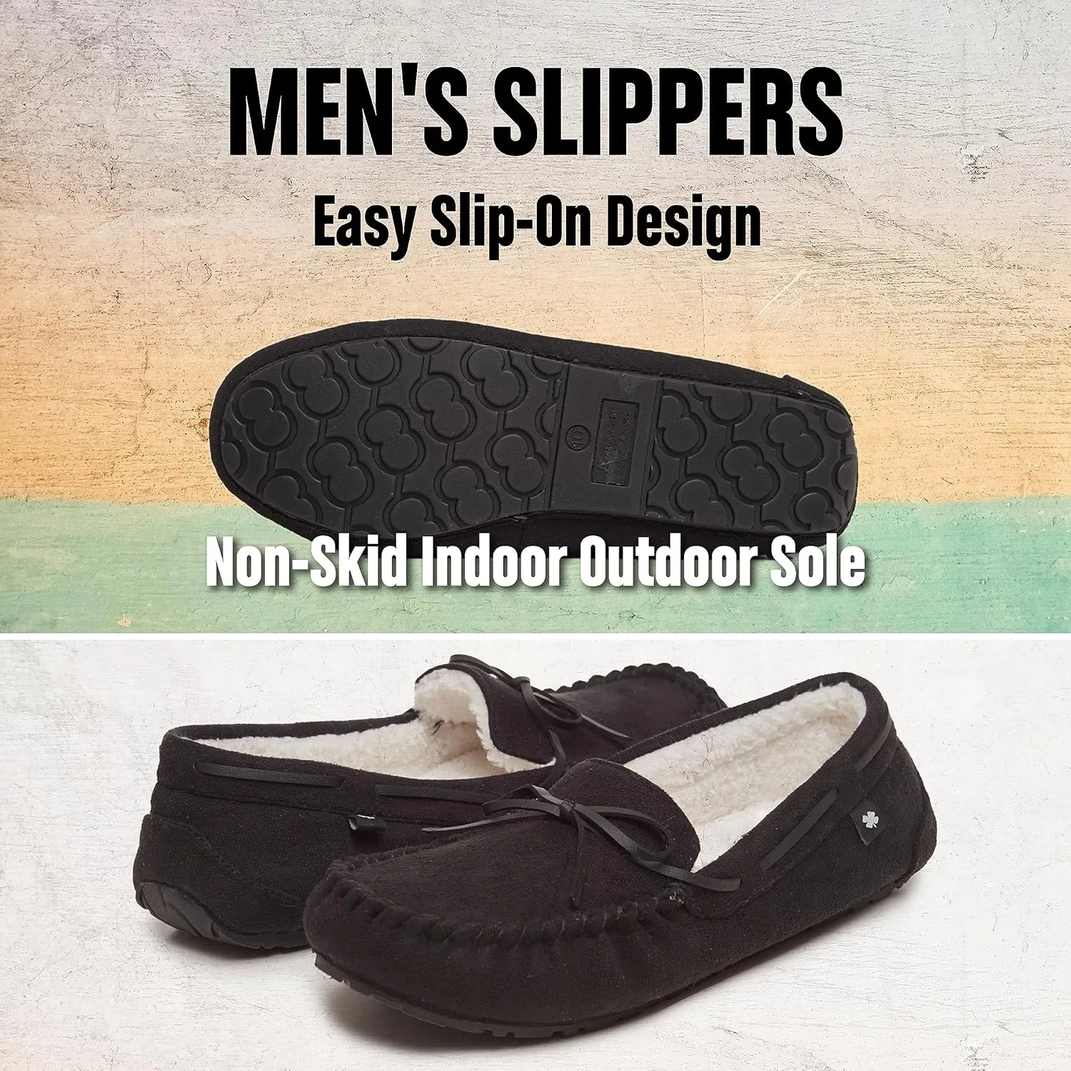 Lucky Brand Men's Moccasin Slippers  Cozy Indoor Footwear with Soft Lining