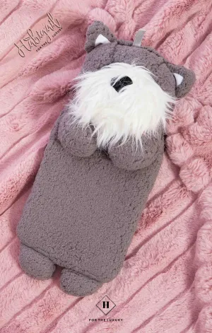 Luxury Grey Scottie Dog Hot Water Bottle