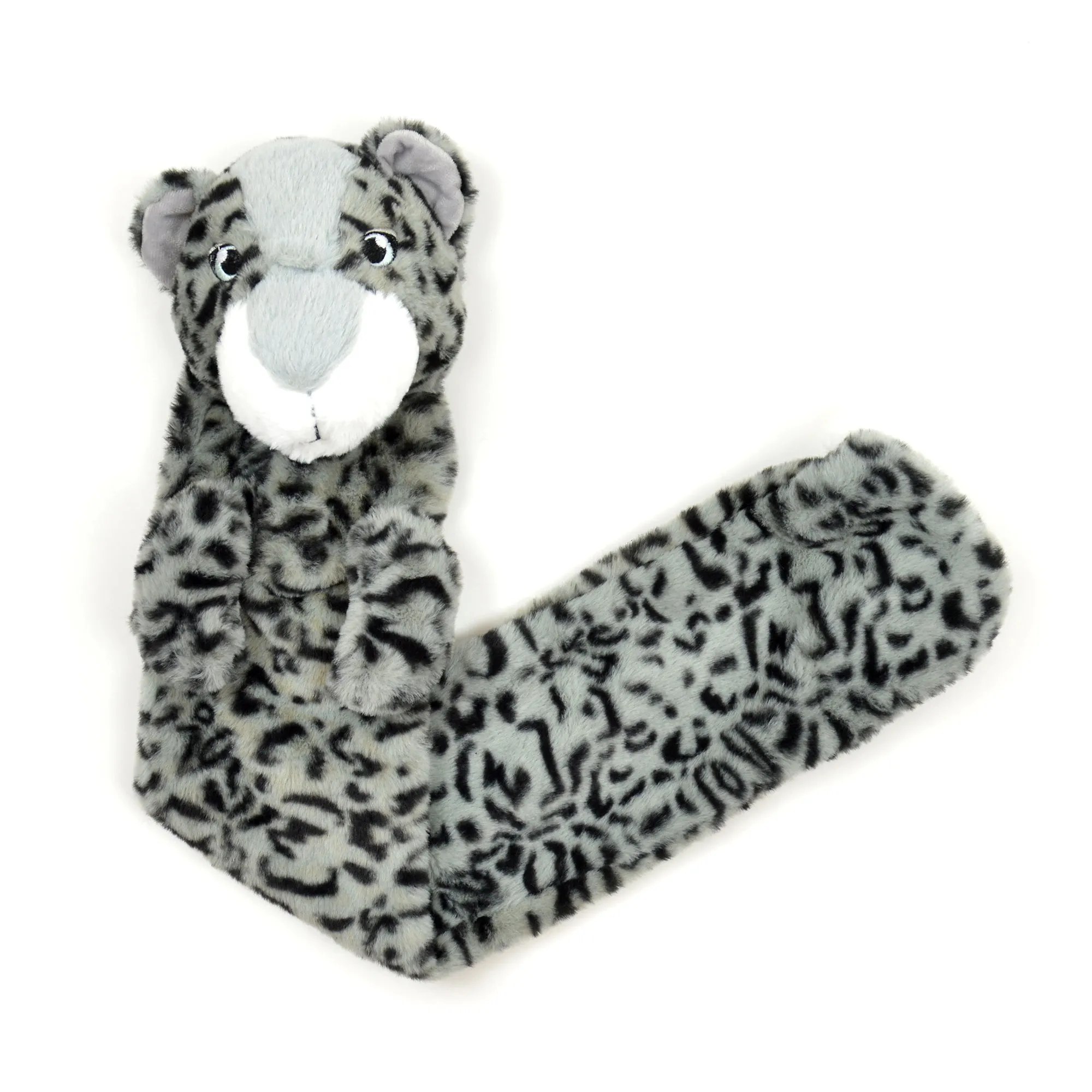 Luxury Plush Extra Long Cute Snow Leopard Hot Water Bottle