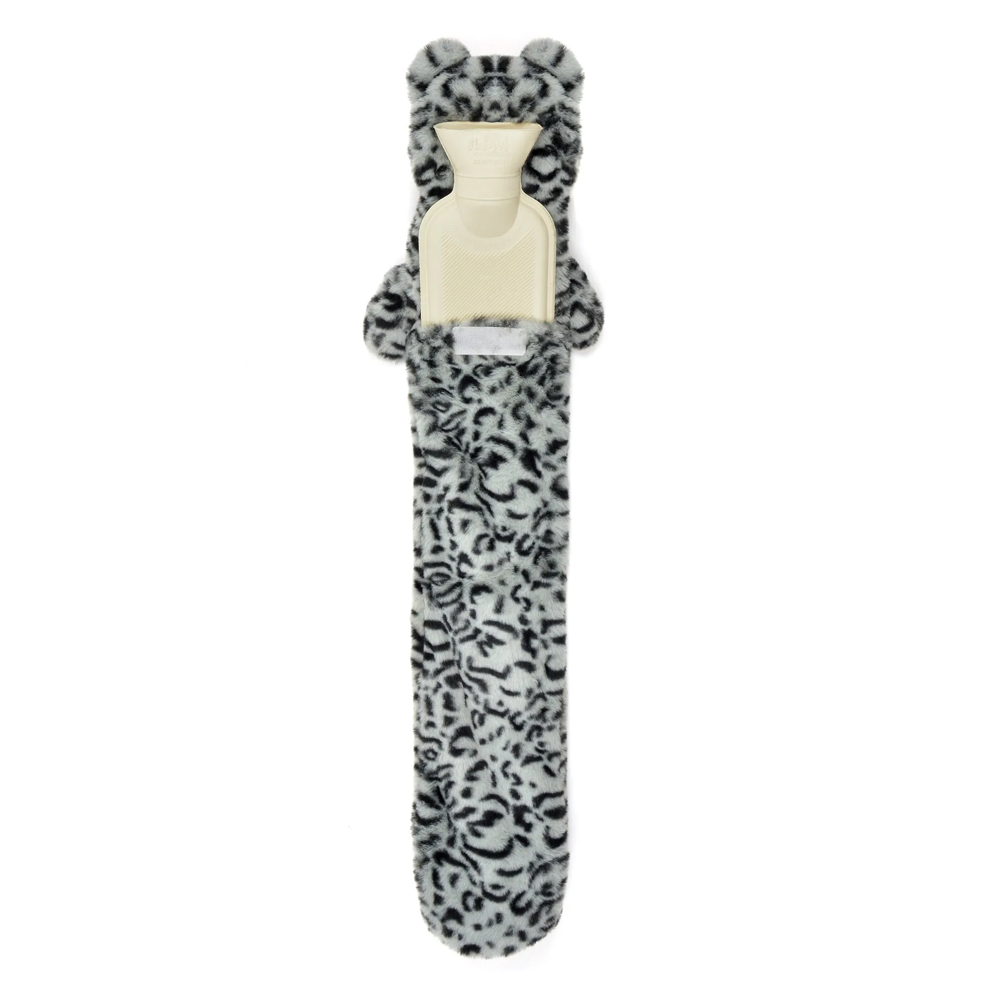 Luxury Plush Extra Long Cute Snow Leopard Hot Water Bottle