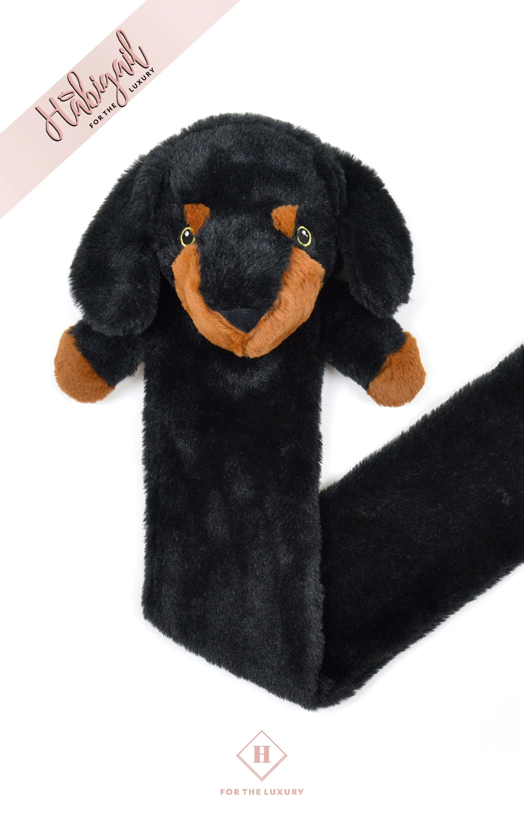 Luxury Plush Extra Long Dachshund Hot Water Bottle