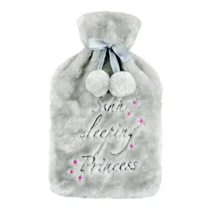 Luxury Plush Faux Fur Hot Water Bottle With Embroidery