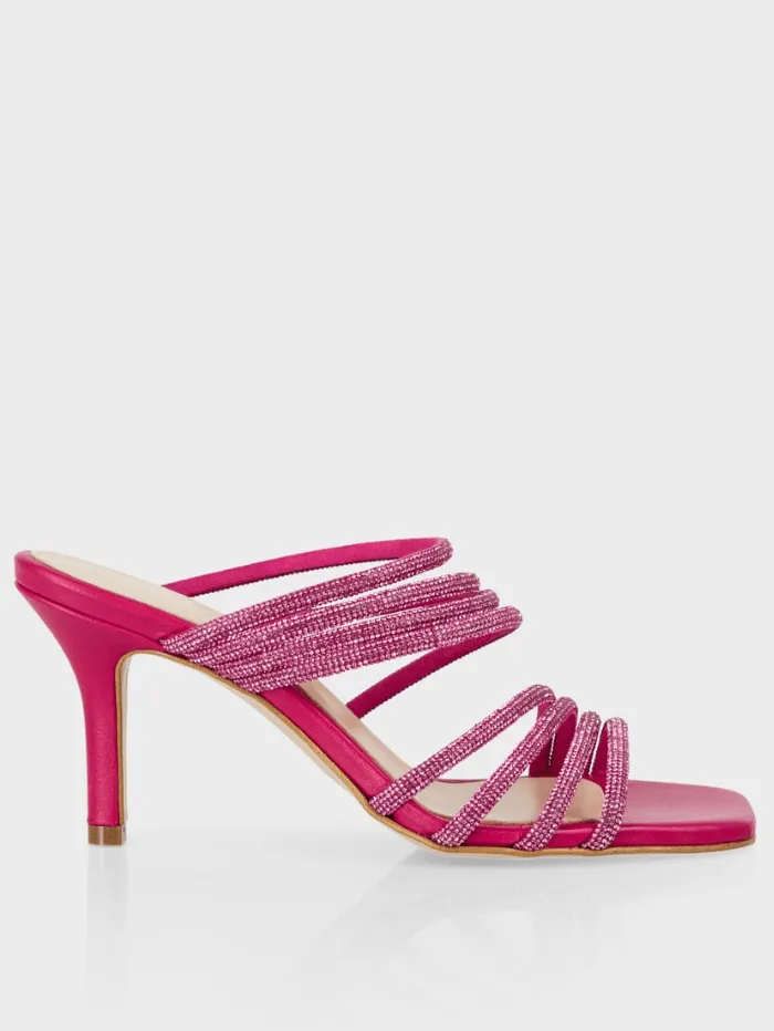 Marc Cain Fuchsia Mules With Glitter Straps WB SG.08 Z08 COL 267