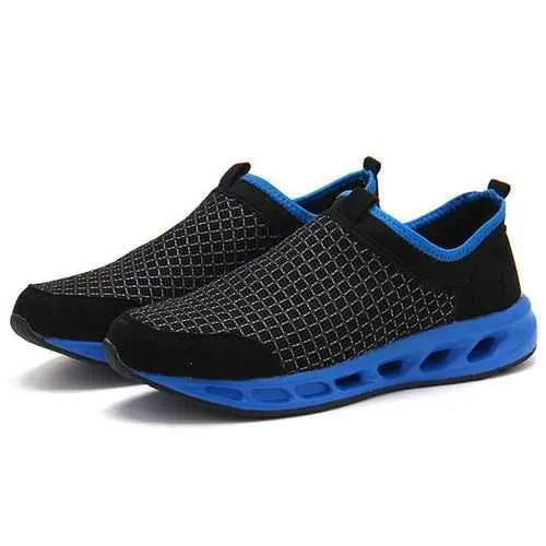 Men Casual Outdoor Breathable Mesh Sport Shoes Soft Sole Walking Athletic Shoes