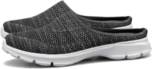 Mens Breathable Mesh Walking Mules Sneakers Open Back Slip On Shoes Slippers