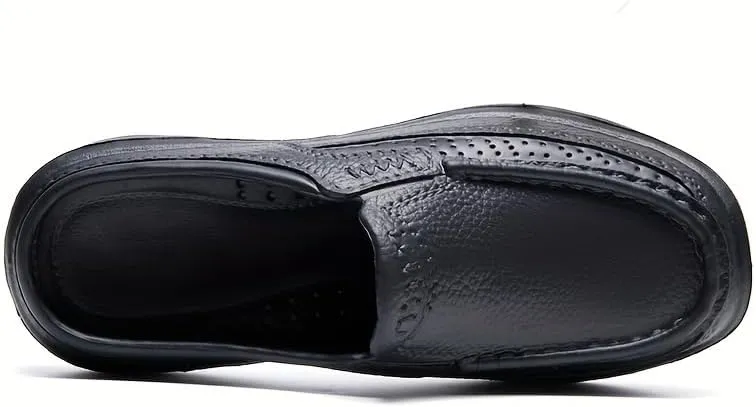 Men's Food Service Restaurant Shoes Mules, Slip Resistant Oil Resistant Shoes Chef Shoes for Kitchen