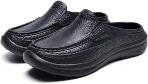 Men's Food Service Restaurant Shoes Mules, Slip Resistant Oil Resistant Shoes Chef Shoes for Kitchen