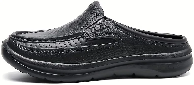 Men's Food Service Restaurant Shoes Mules, Slip Resistant Oil Resistant Shoes Chef Shoes for Kitchen