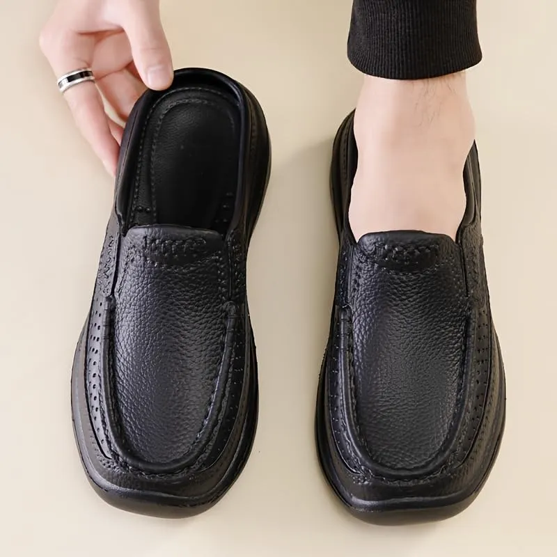 Men's Food Service Restaurant Shoes Mules, Slip Resistant Oil Resistant Shoes Chef Shoes for Kitchen