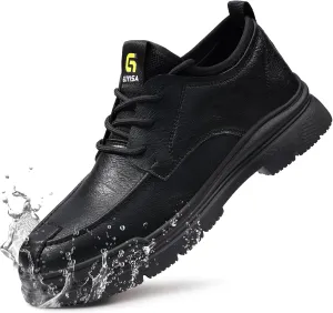 Mens Non-Slip Work Shoes Lightweight Breathable Slip-On Chef Shoes Slip-Resistant Waterproof Sneakers for Kitchen Restaurant Food Service Shoes Work Safety Footwear