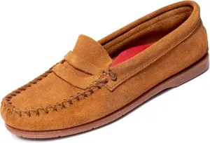 Minnetonka Mellony Penny  Women's Penny Loafer Design, Water and Stain Resistant, Genuine Suede, and Lightweight Sole
