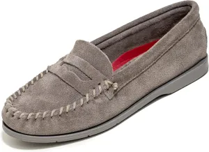 Minnetonka Mellony Penny  Women's Penny Loafer Design, Water and Stain Resistant, Genuine Suede, and Lightweight Sole