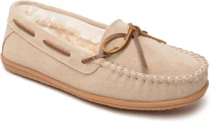 Minnetonka Womens Camp Tie Moc  Cozy, Suede Moccasin Slippers for Women with Plush Pile Lining, Cushioned Footbed, and Durable Sole for Indoor & Outdoor Comfort