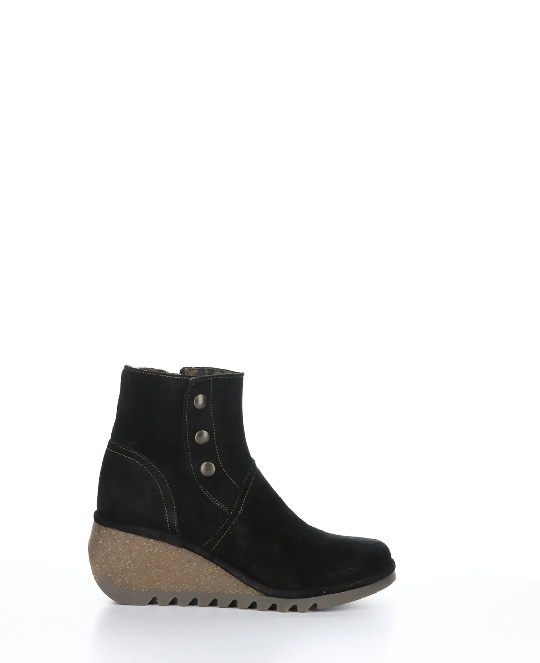 NERY336FLY Black Zip Up Ankle Boots