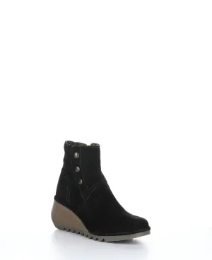 NERY336FLY Black Zip Up Ankle Boots