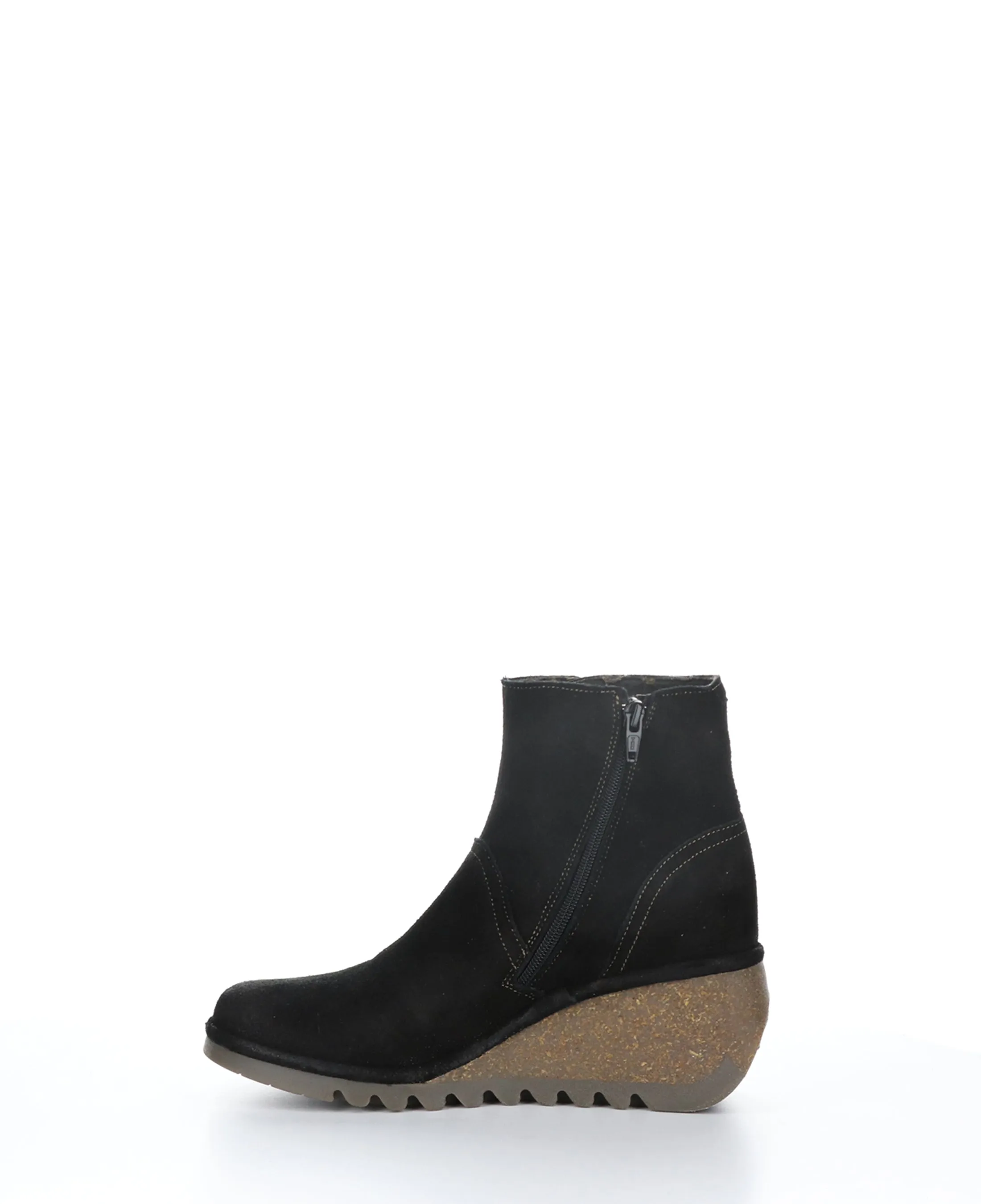 NERY336FLY Black Zip Up Ankle Boots