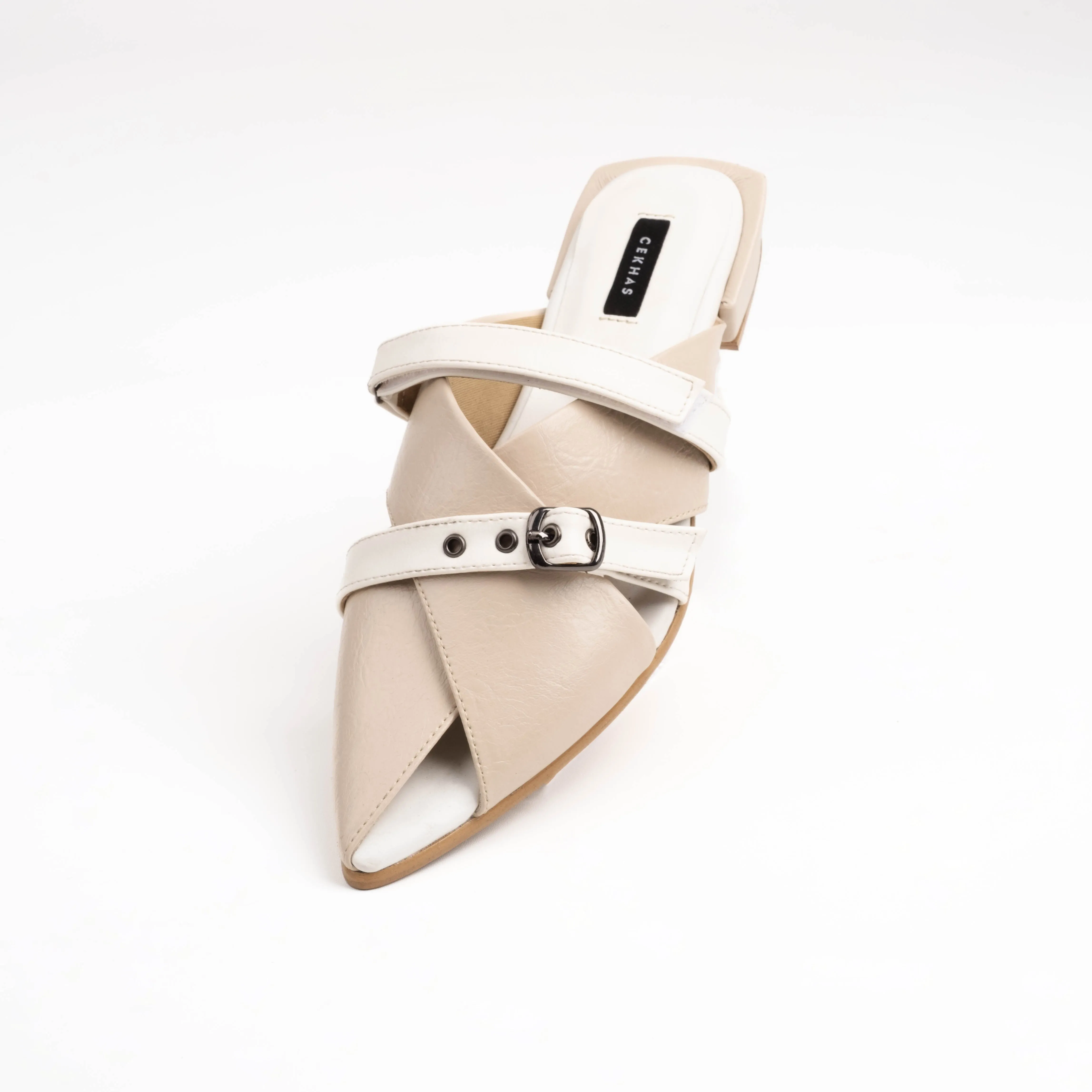 New Emilia Cream Stripes Mules - Urban Grace II