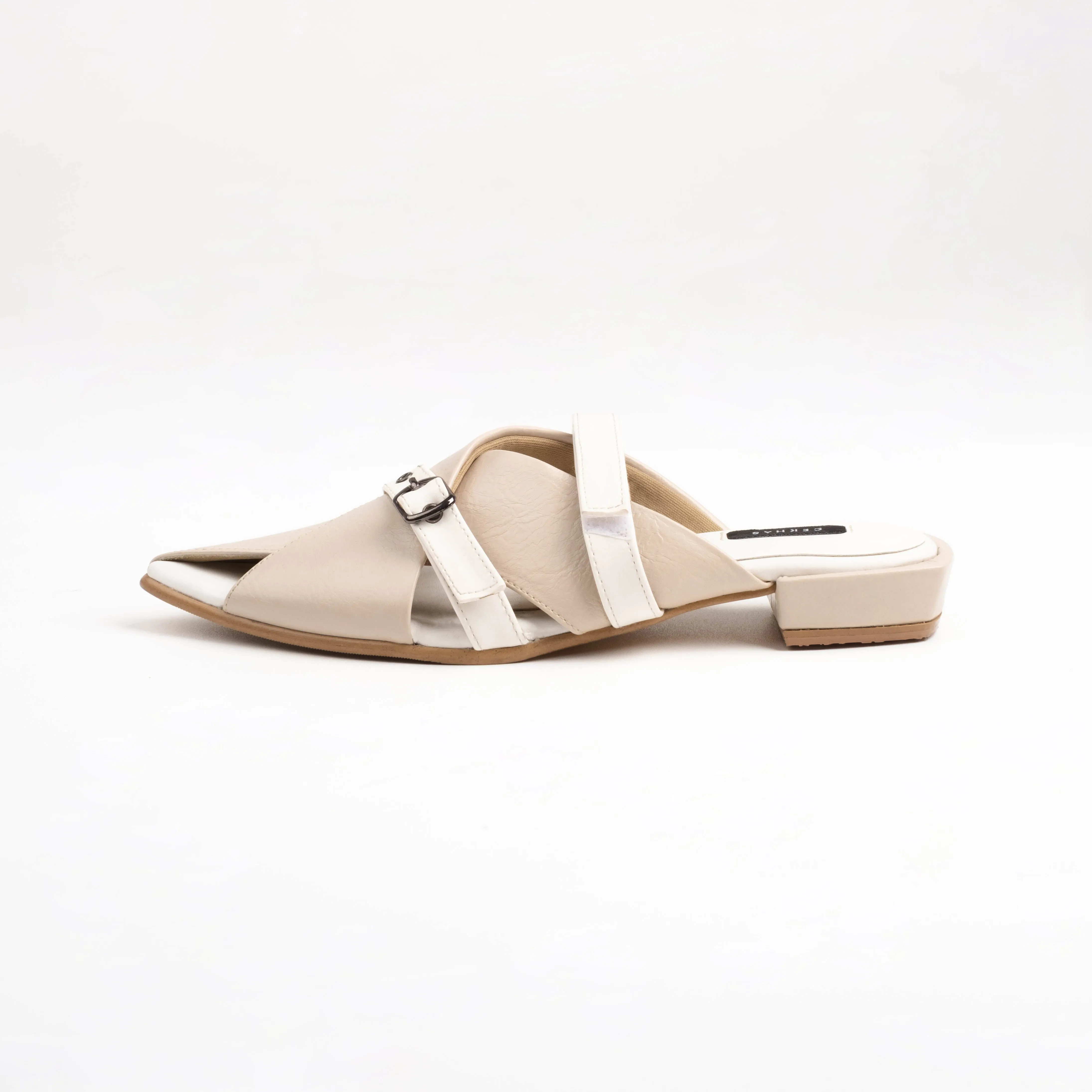 New Emilia Cream Stripes Mules - Urban Grace II